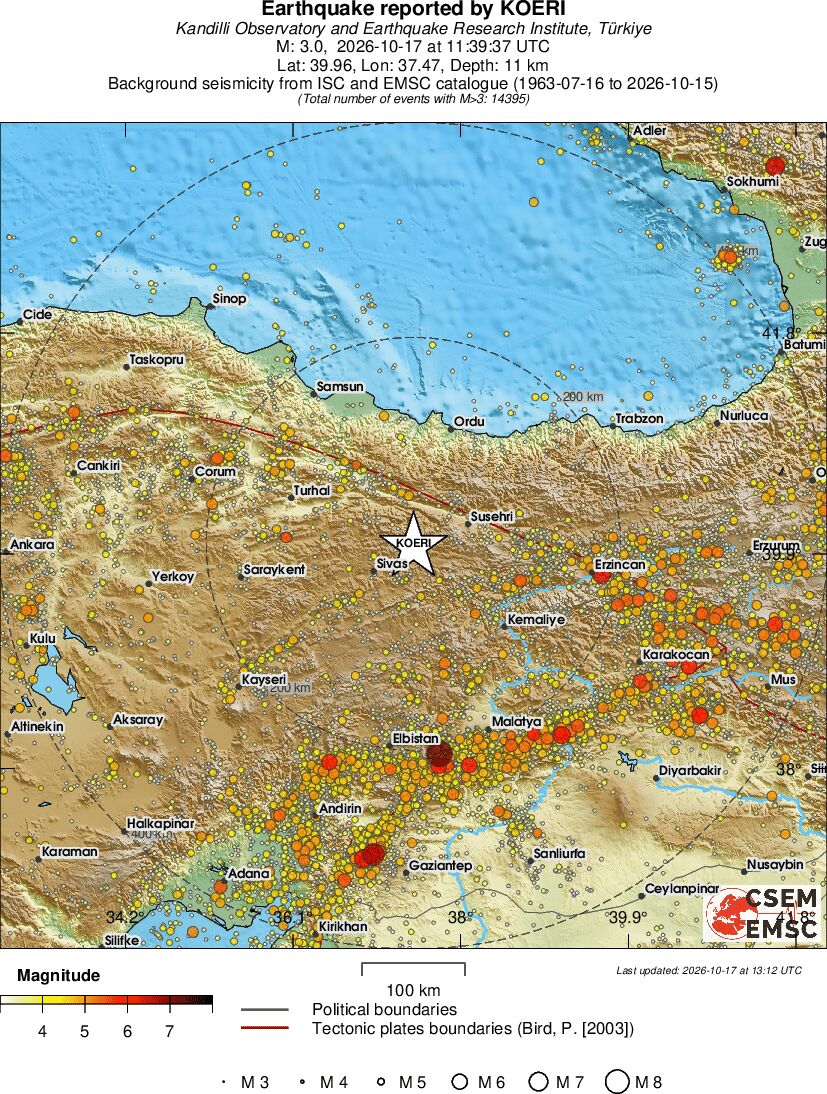 regional magnitude historical seismicity