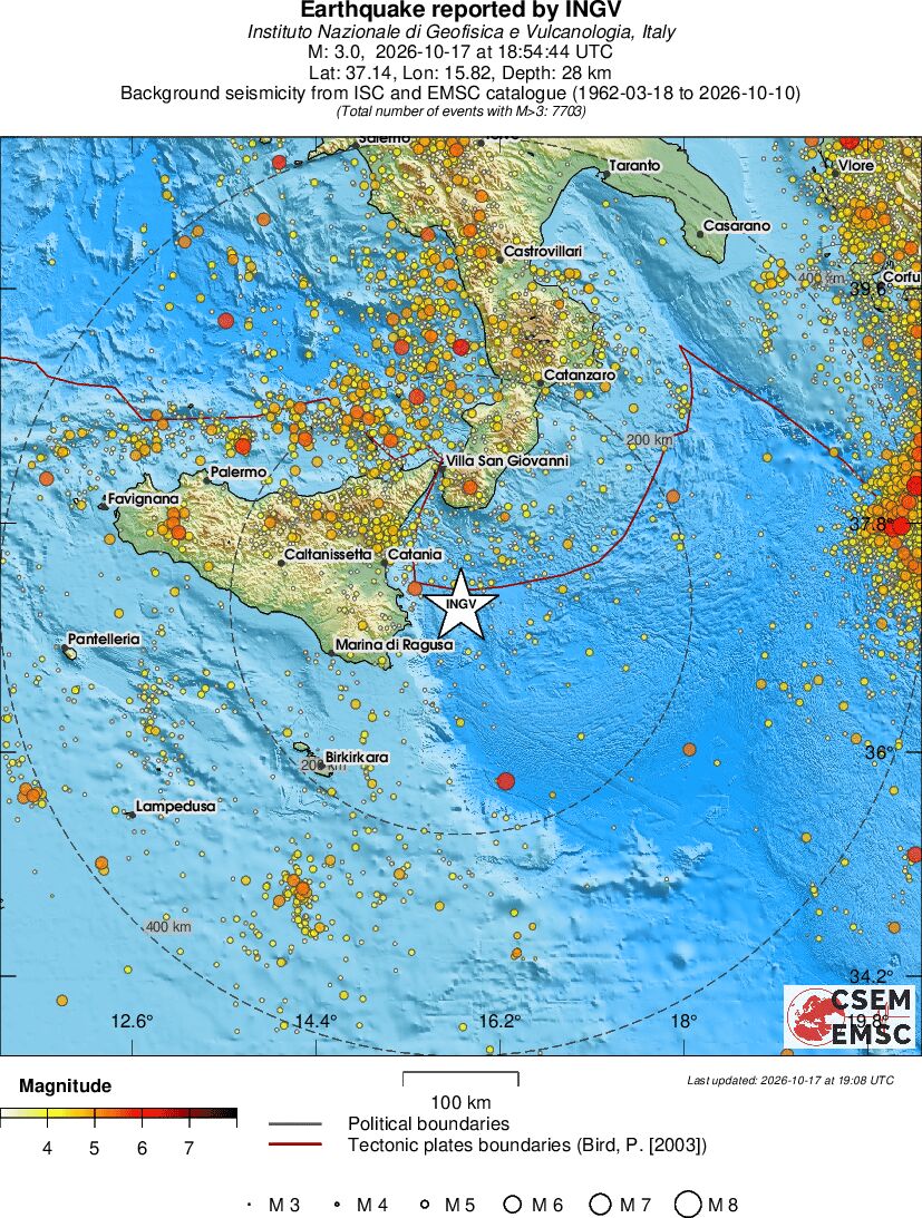 regional magnitude historical seismicity