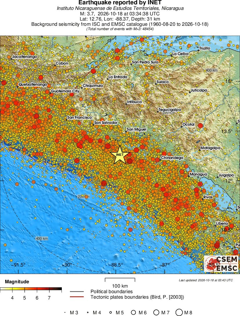 regional magnitude historical seismicity