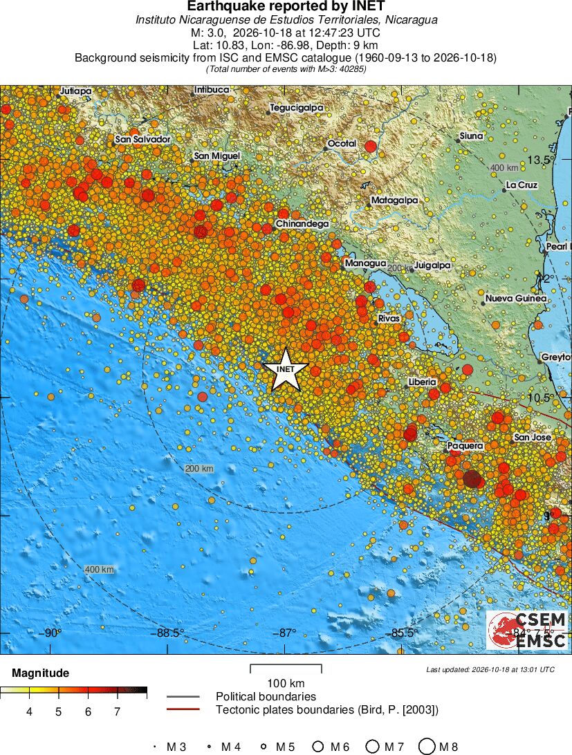 regional magnitude historical seismicity