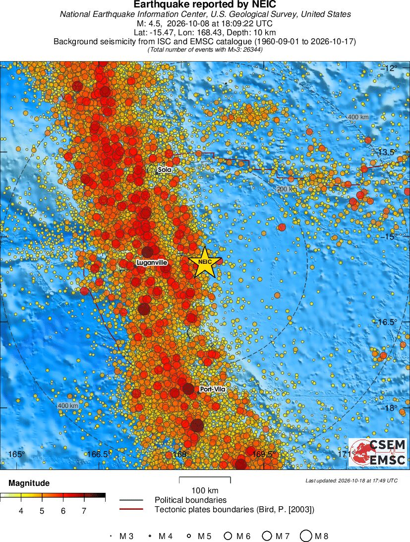 regional magnitude historical seismicity