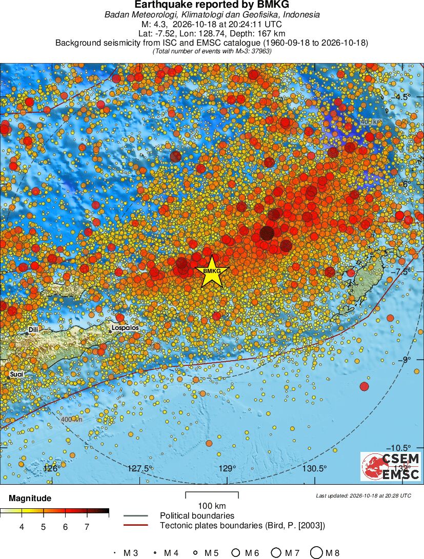 regional magnitude historical seismicity