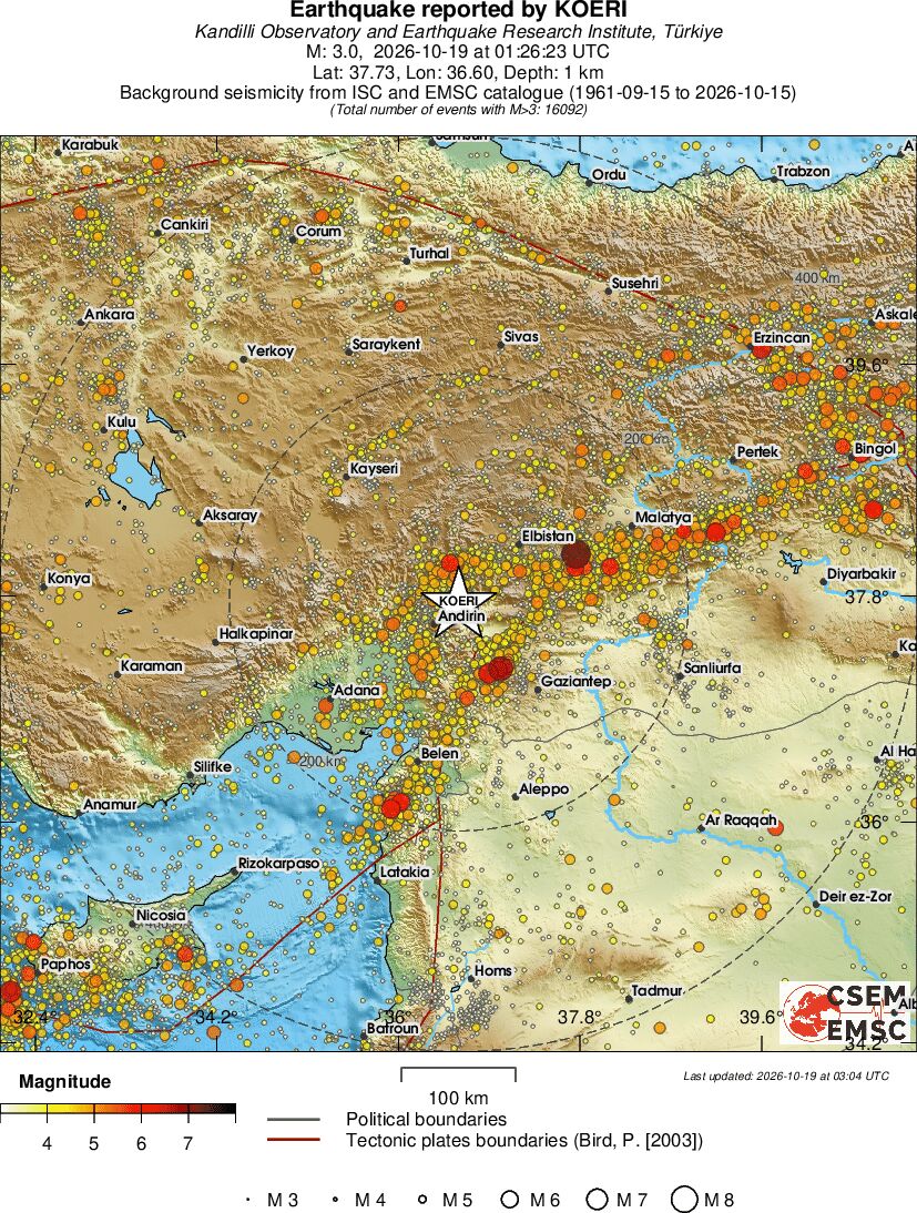 regional magnitude historical seismicity