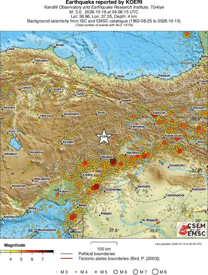 regional magnitude historical seismicity