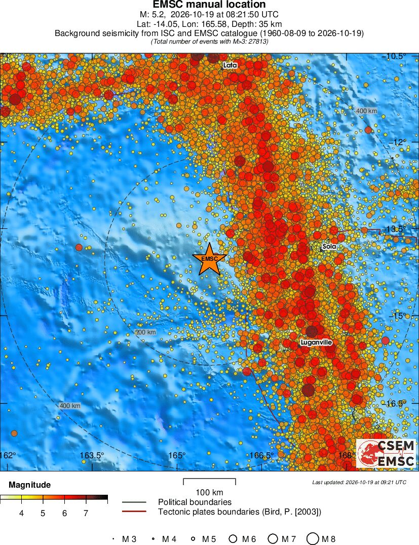 regional magnitude historical seismicity