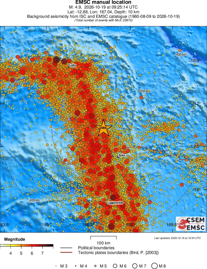 regional magnitude historical seismicity