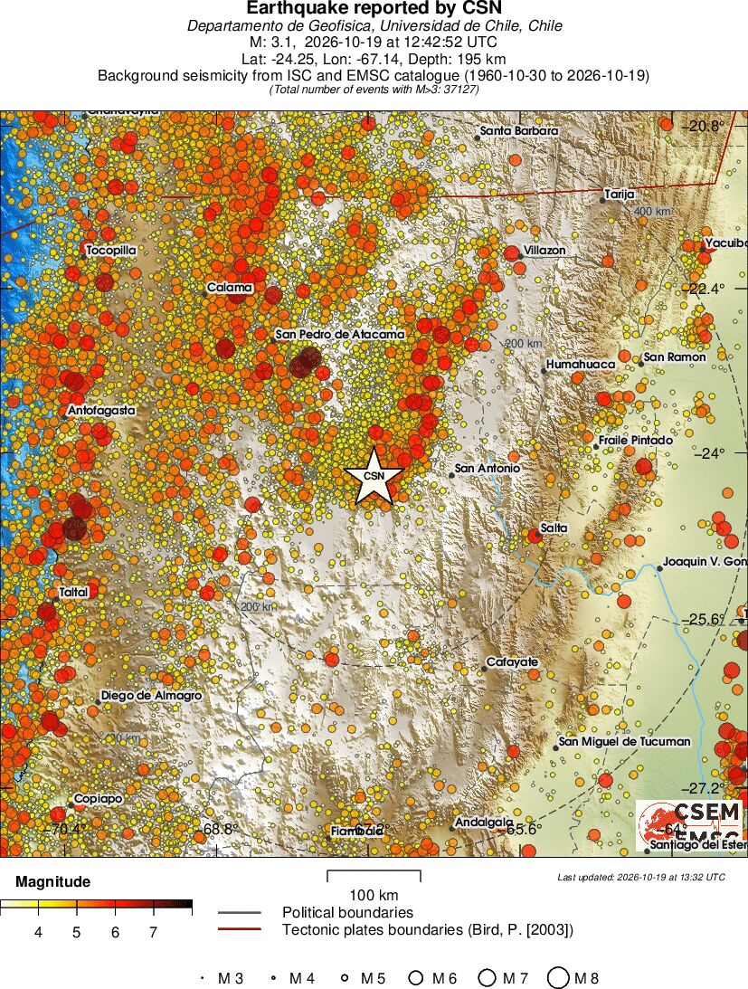 regional magnitude historical seismicity