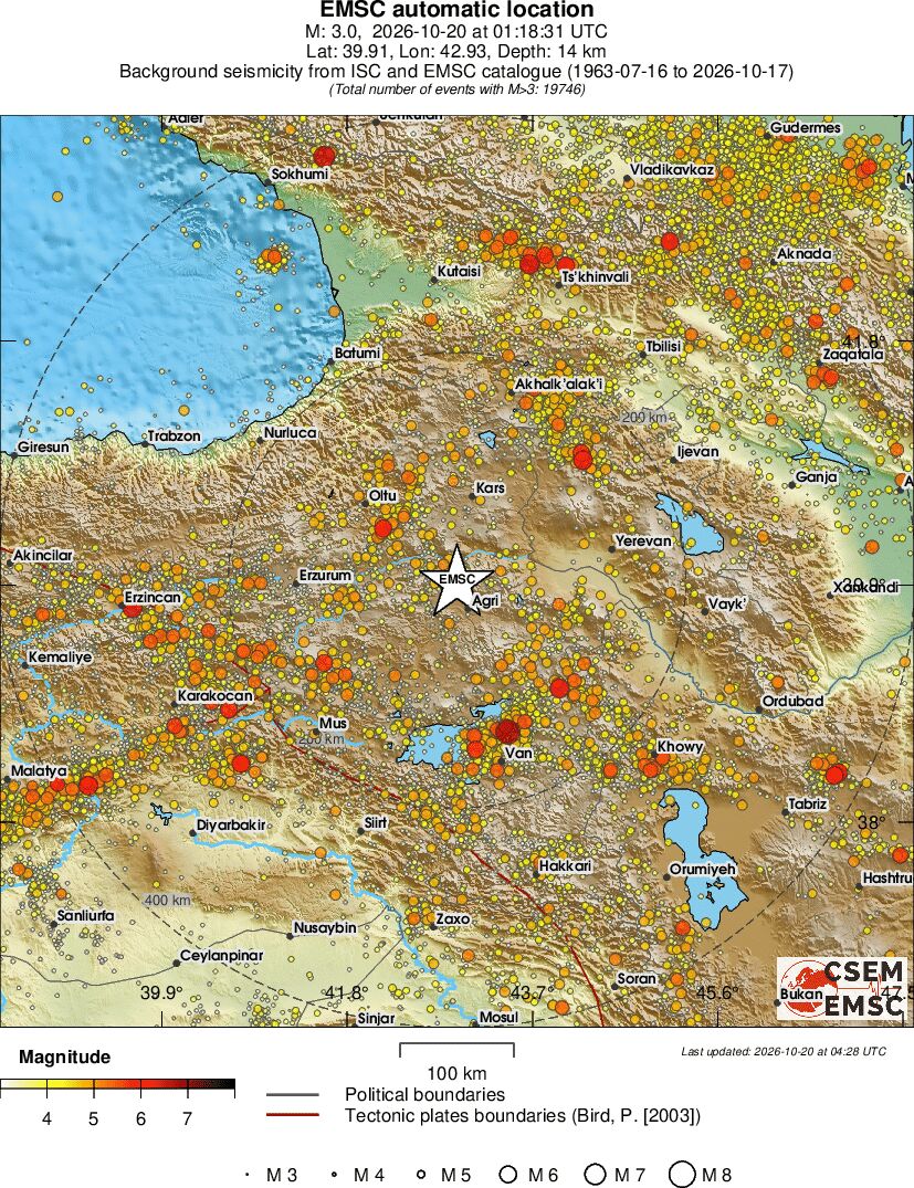 regional magnitude historical seismicity