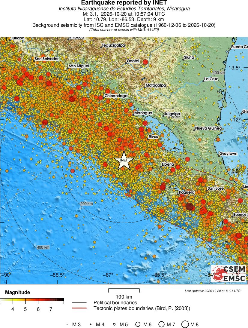 regional magnitude historical seismicity