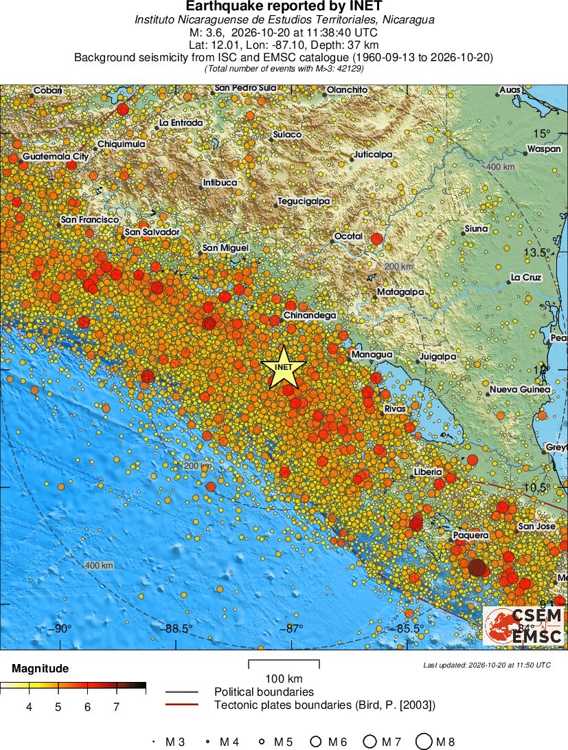 regional magnitude historical seismicity