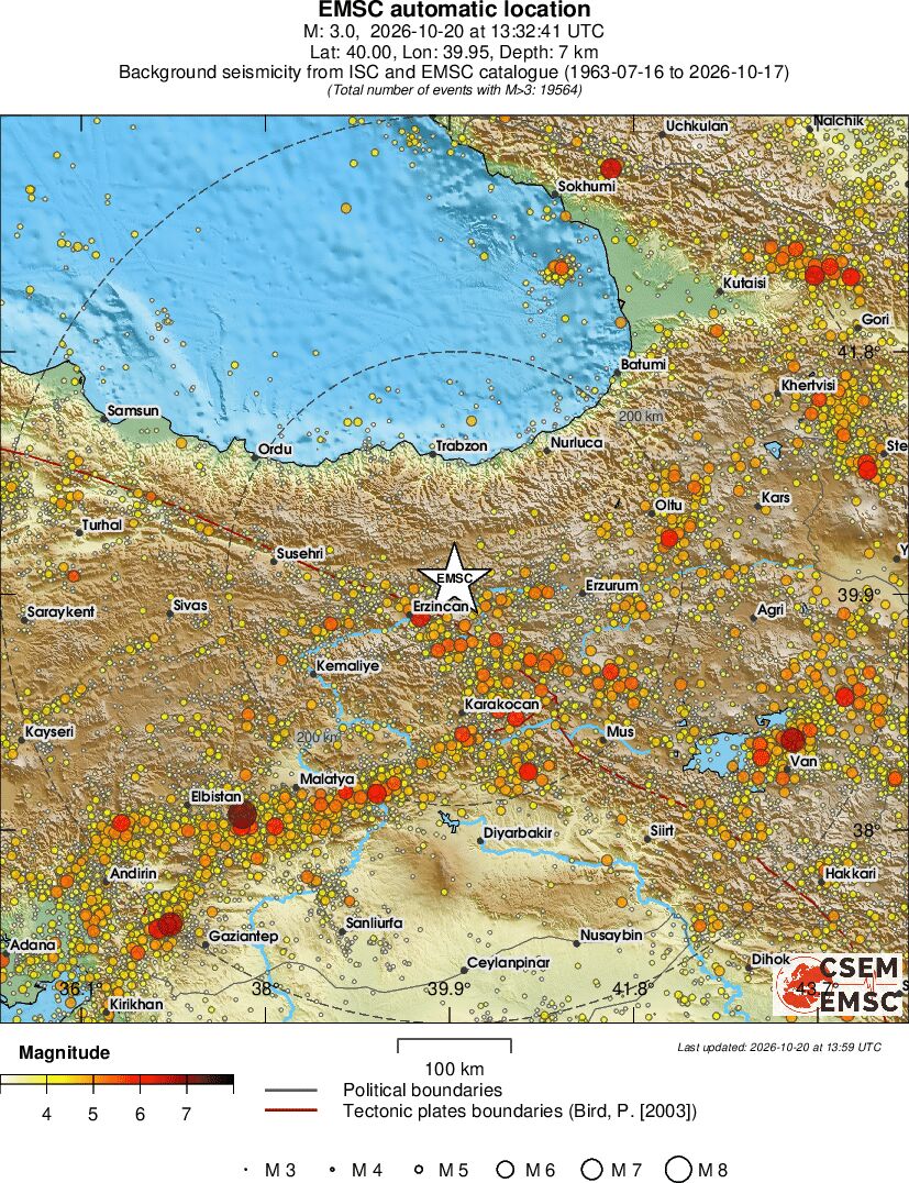 regional magnitude historical seismicity