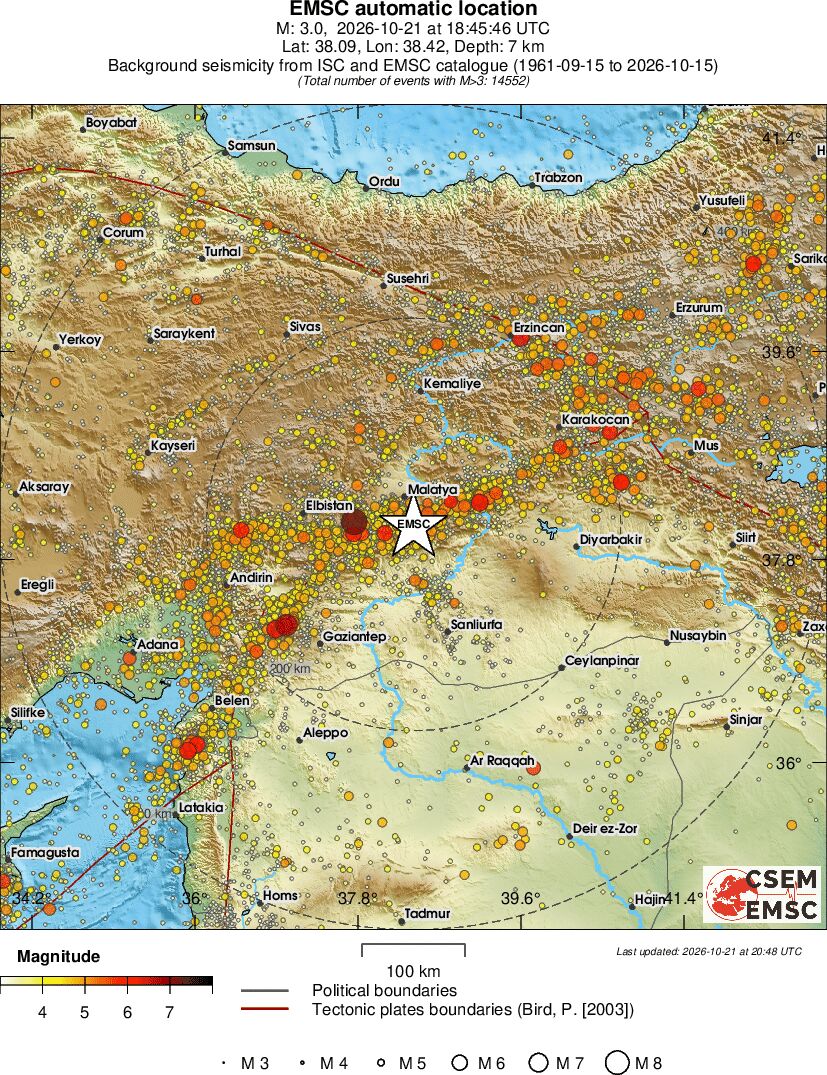 regional magnitude historical seismicity