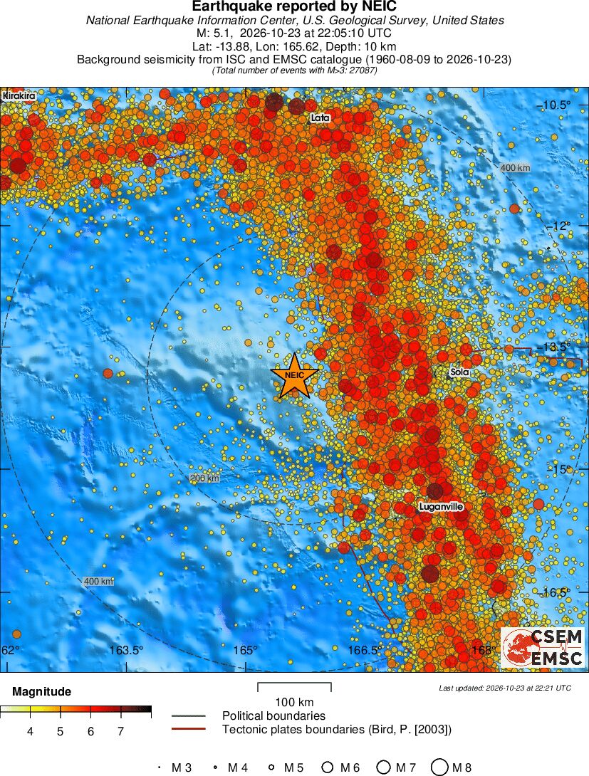 regional magnitude historical seismicity