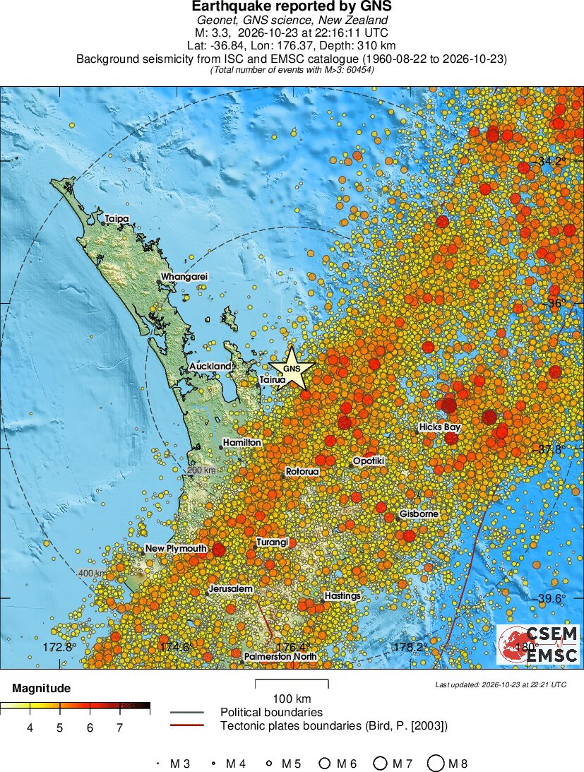 regional magnitude historical seismicity