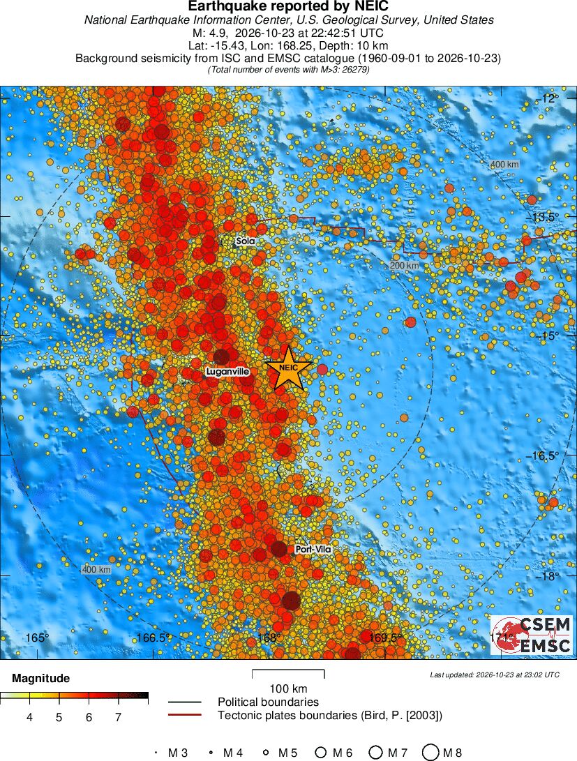 regional magnitude historical seismicity