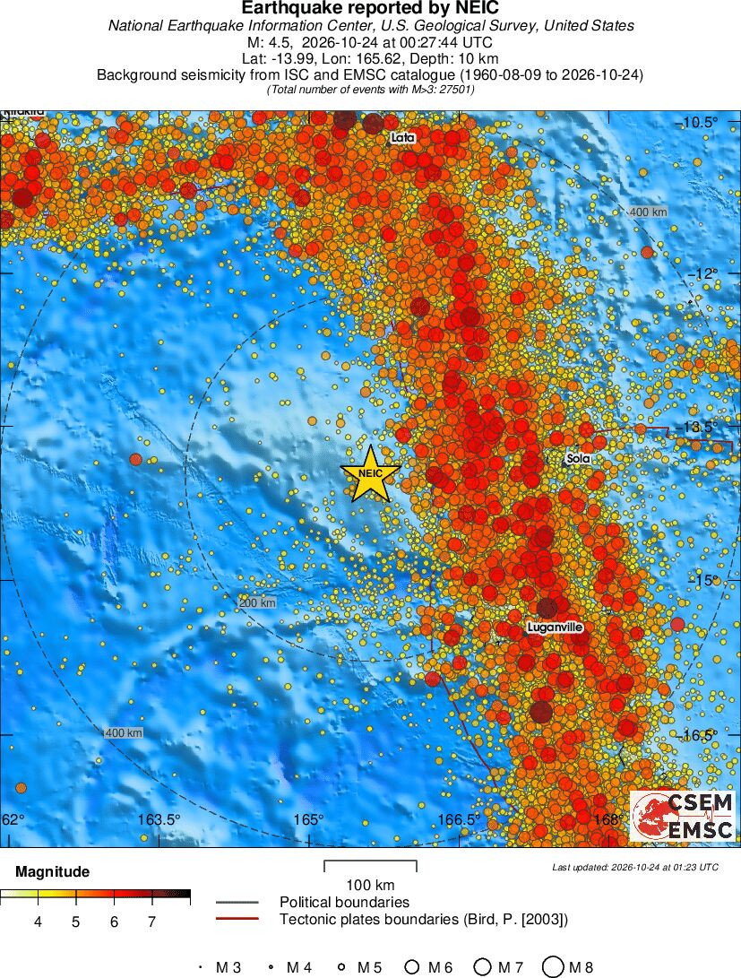 regional magnitude historical seismicity
