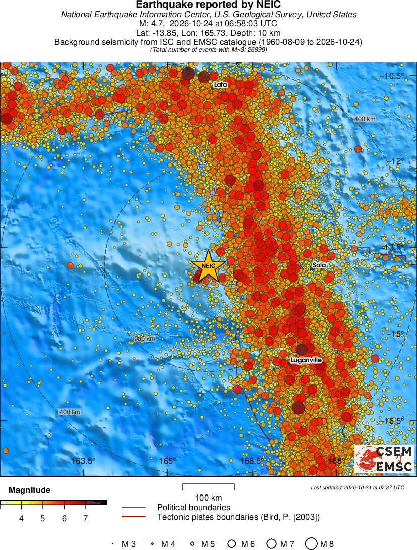 regional magnitude historical seismicity
