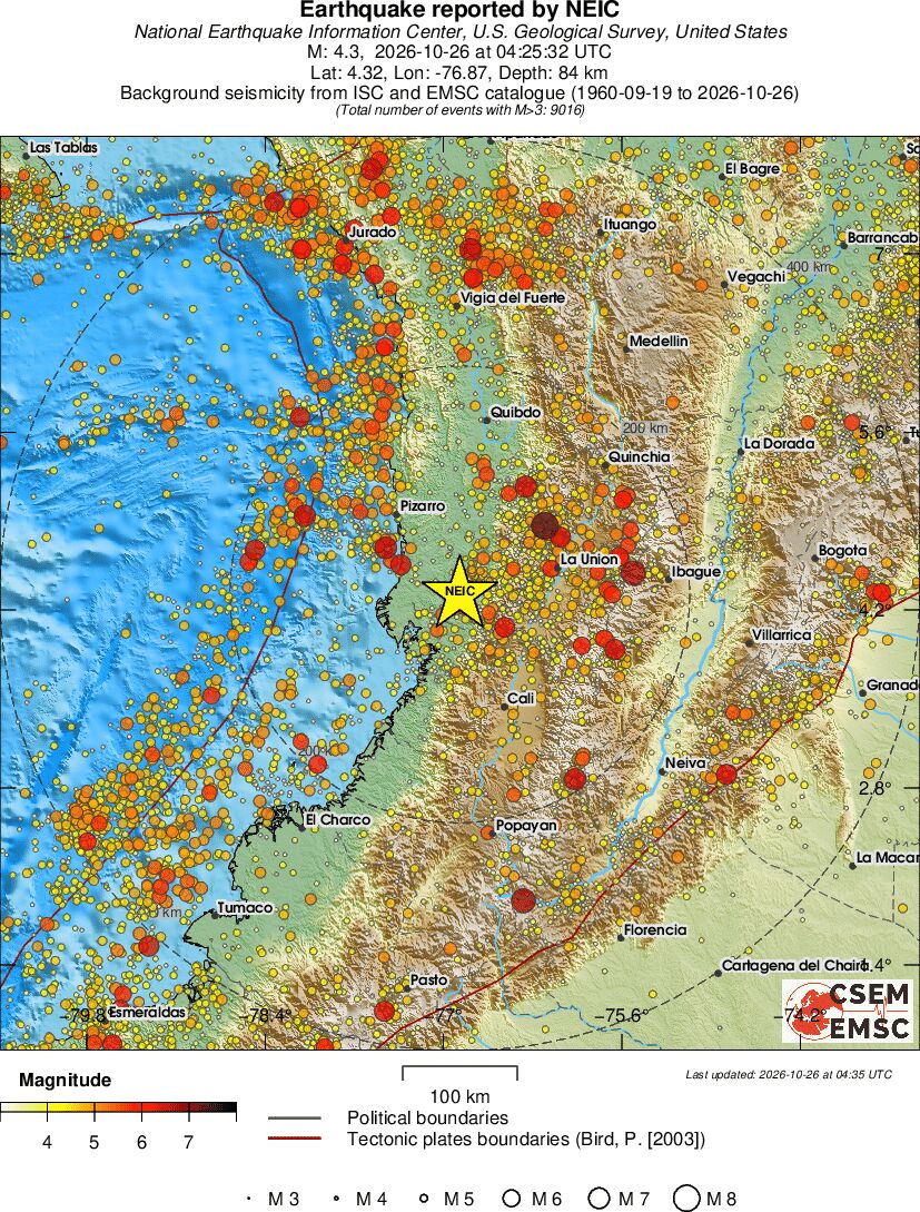 regional magnitude historical seismicity