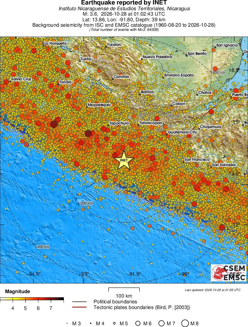 regional magnitude historical seismicity