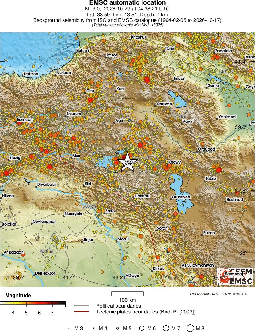 regional magnitude historical seismicity