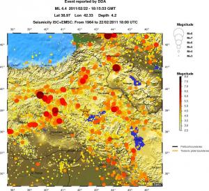 regional magnitude historical seismicity