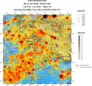 regional magnitude historical seismicity