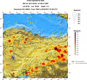regional magnitude historical seismicity