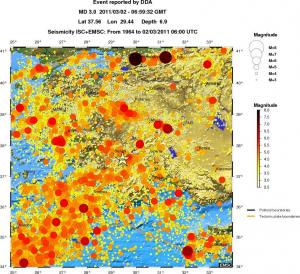 regional magnitude historical seismicity