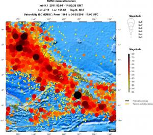 regional magnitude historical seismicity