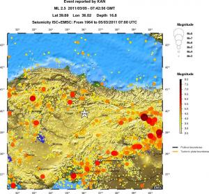 regional magnitude historical seismicity