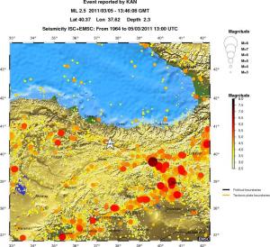 regional magnitude historical seismicity