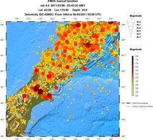 regional magnitude historical seismicity
