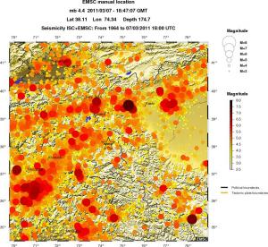 regional magnitude historical seismicity