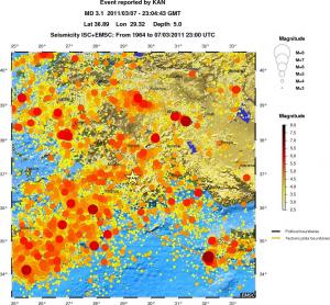 regional magnitude historical seismicity