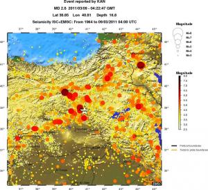 regional magnitude historical seismicity