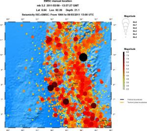 regional magnitude historical seismicity