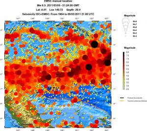 regional magnitude historical seismicity
