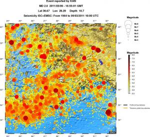 regional magnitude historical seismicity