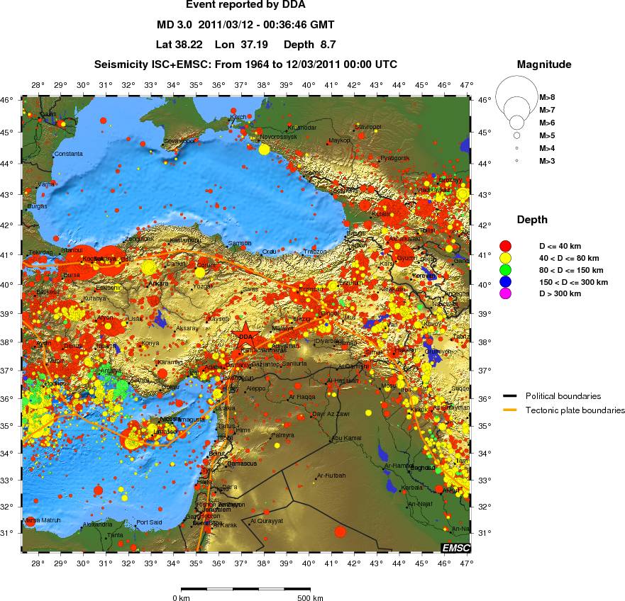 wide historical seismicity