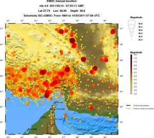 regional magnitude historical seismicity