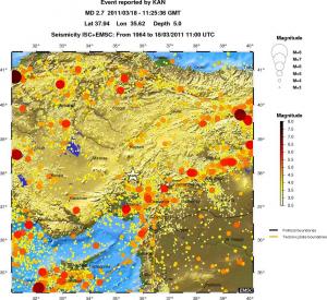 regional magnitude historical seismicity