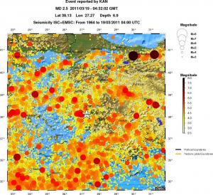 regional magnitude historical seismicity