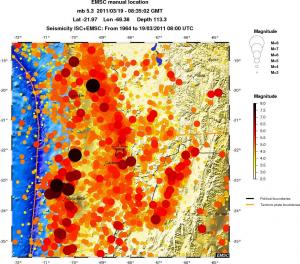 regional magnitude historical seismicity