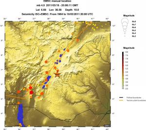 regional magnitude historical seismicity