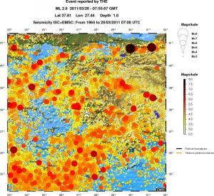regional magnitude historical seismicity