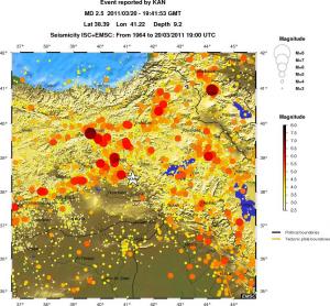 regional magnitude historical seismicity