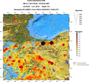 regional magnitude historical seismicity