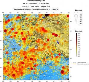 regional magnitude historical seismicity