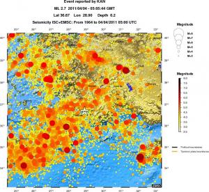 regional magnitude historical seismicity