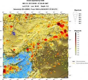 regional magnitude historical seismicity